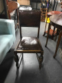 Brown leather decorative chair