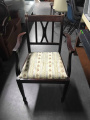 Floral dining chair with arms