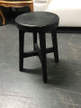 Small black wooden stool - This is a set of three