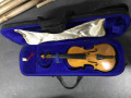 Violin in royal blue velvet case