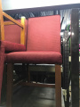 Red fabric chair - - This is a set of eleven