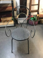 Black metallic garden chair - - This is a set of three