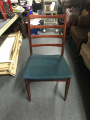 Navy and dark wood dining chair