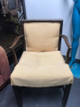 Beige canvas wooden chair