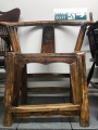 Old decorated wooden chair