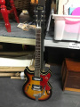 Red and orange electric guitar