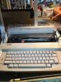 White electronic typewriter