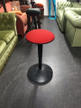 Red fabric stool