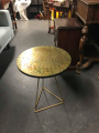 Gold triangular table