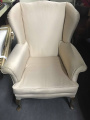 Large white armchair