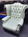 Large white leather chair - 150cm x 91cm