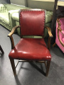 Red leather chair - This is a set of two