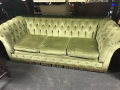 Green velvet sofa - 150cm x 91cm