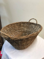 Oval wicker basket